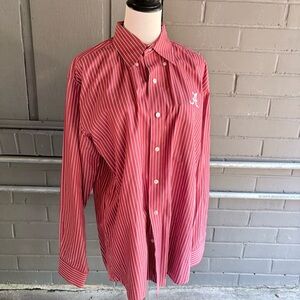 Antigua Red and White Striped Men's Shirt